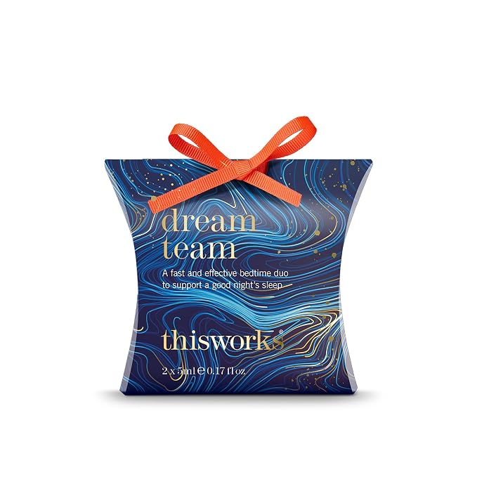 This Works Dream Team Bedtime Duo – Deep Sleep Pillow Spray 5ml & Stress Check Roll-On 5ml – Aromatherapy Gift Set with Lavender, Eucalyptus & Vetivert