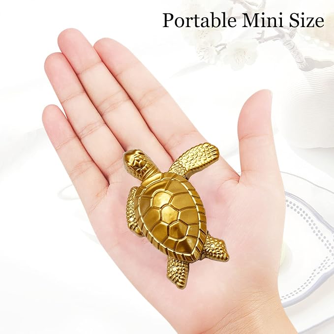 Creative Desktop Golden Turtle Butane Lighter - Cool Portable Gas Lighter With Adjustable Soft Flame, Refillable for Outdoor Indoor Use - Men's Boyfriend Gift