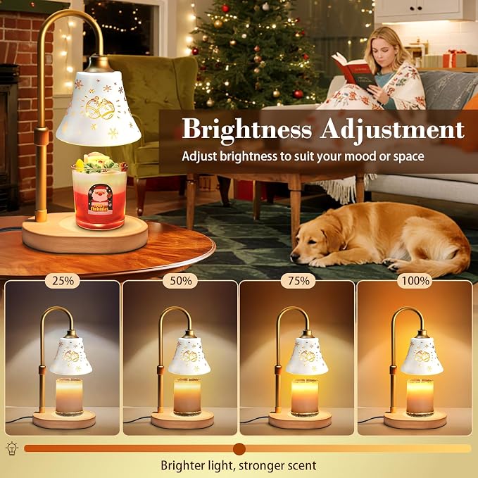 Banbanda Candle Warmer Lamp with Timer ：Mothers Day Gifts, Christmas Decorations Indoor, Birthday Gifts for Women Mom, Warming Gifts for Office, Dorm, Apartment & New Home Decor