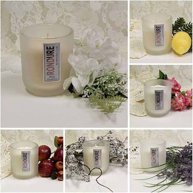 Habersham Rondure Candle – White Gardenia Scented Candle, Up to 55 Hours Burn Time, Authentic and Long Lasting Fragrance, Soy Blend Wax, 9.5 oz Glass Jar Candle
