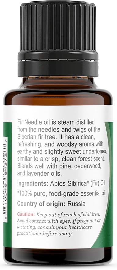 Viva Doria Fir Needle Essential Oil, 100% Pure, Natural Essential Oil, Undiluted, for Aromatherapy | Food Grade, 15 mL (0.5 Fluid Ounce)
