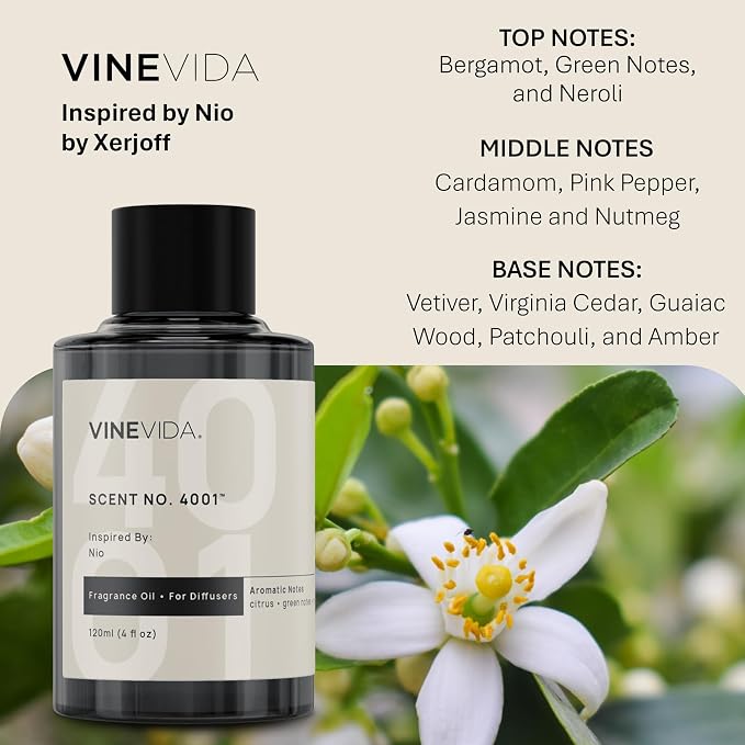 VINEVIDA [4 Oz] Inspired by: Nio; Diffuser Oil Refill | Premium Scent Diffuser Oil for Home | Non-Toxic Fragrance