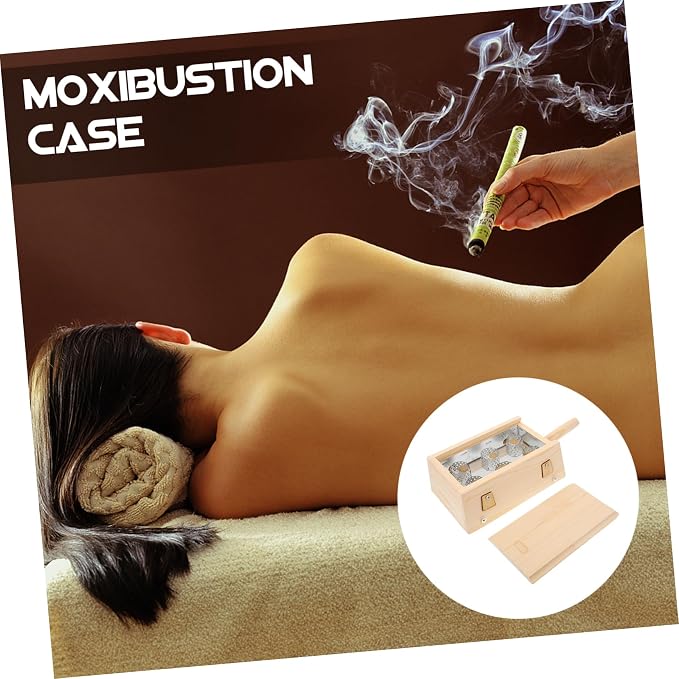 NOLITOY 4pcs Box Moxibustion Tool Moxa Box Burner Case Wooden Moxibustion Burner Portable