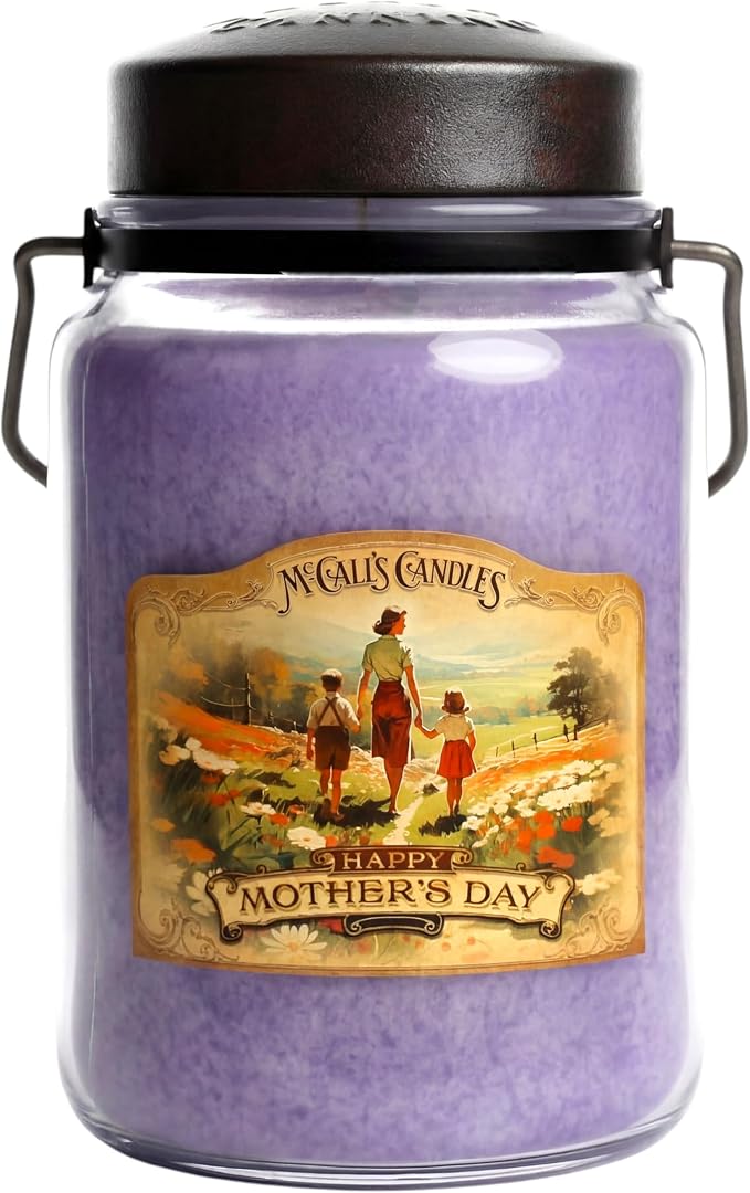 McCall’s Candles | Mother’s Day | 26 oz Classic Jar Candle | USA-Poured | Rustic Jar with Carrying Handles | Floral & Fruity Warmth Fragrance