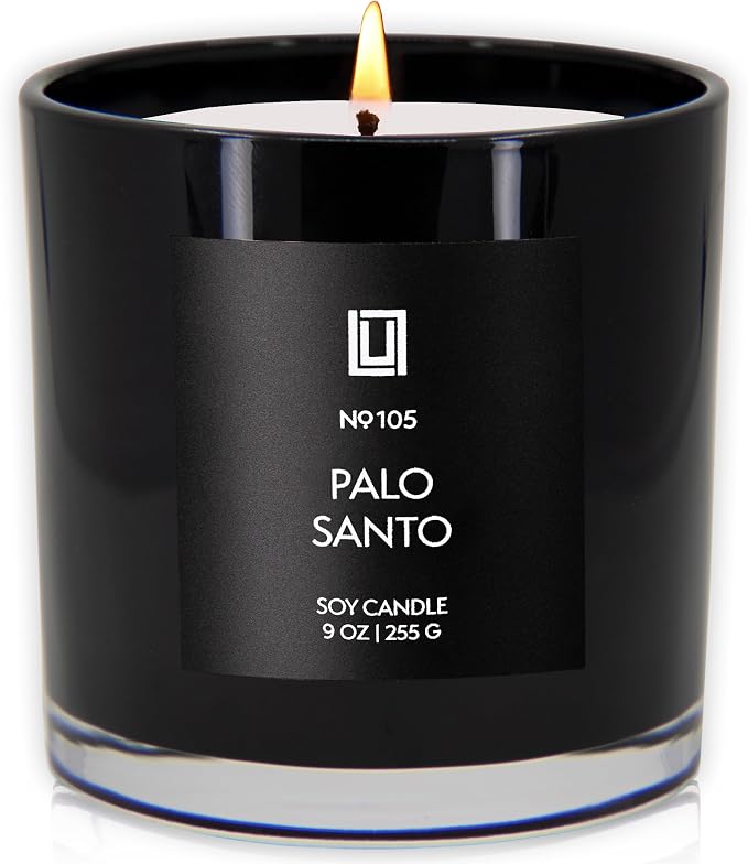 Lulu Candles | Palo Santo | Luxury Scented Soy Jar Candle | Hand Poured in The USA | Highly Scented Candles for Home Fragrance & Decor (9 Oz.)