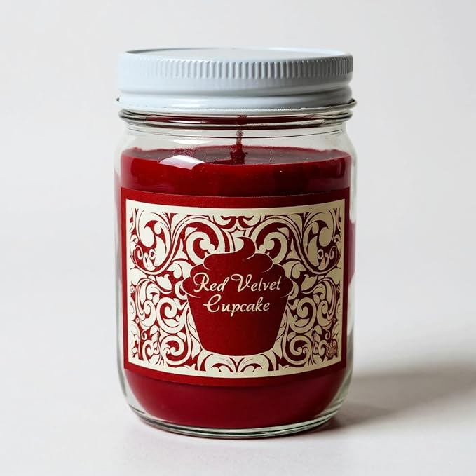Red Velvet Cupcake Candle ~ 12oz Mason Jar ~ All Natural Premium Soy Wax ~ Best Valentine's Day Candle