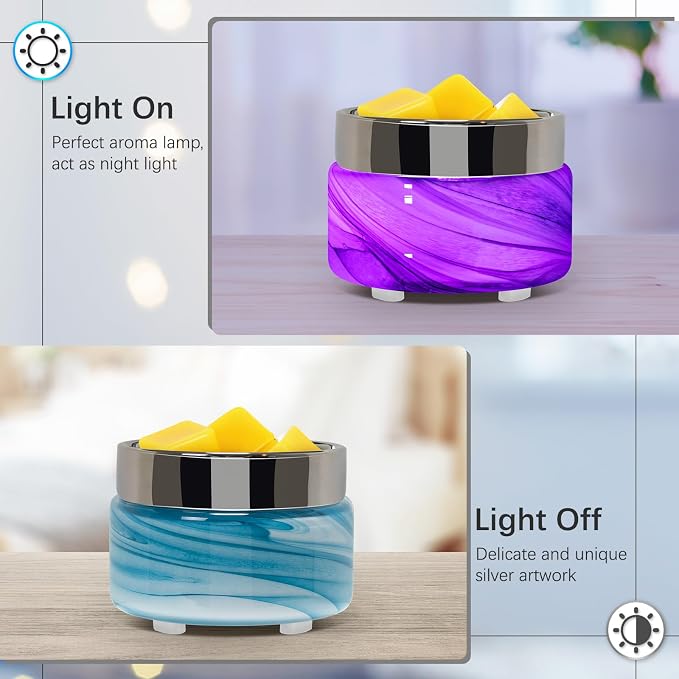 EQUSUPRO Wax Melt Warmer for Scented Wax Melts- Electric 4 in-1 Ceramic Candle Wax Warmer Burner Fragrance Wax Melter for Home Office Bedroom Living Room Decor & Gifts for Women