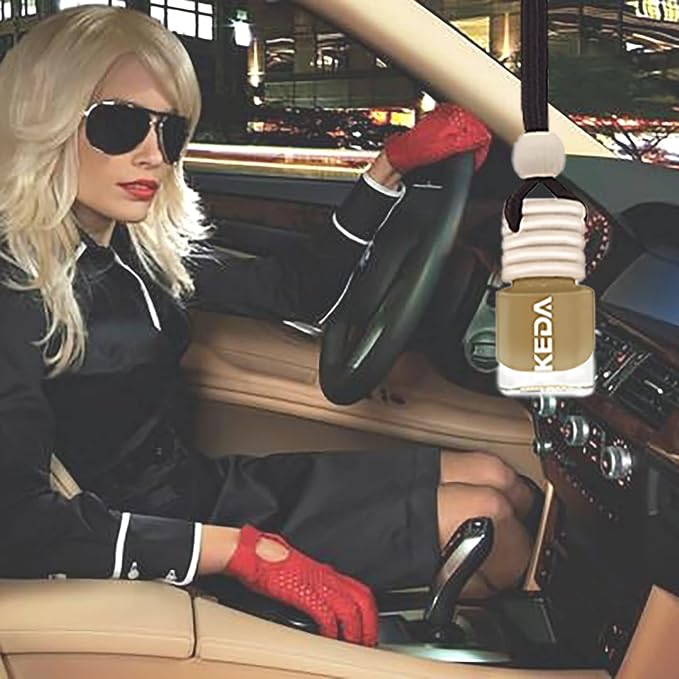 ikeda fragrance Car Air Freshener 4ml Car Scents | 6pcs 45-Days Keep Fragrance | Automotive Hanging Diffuser Bottles | Remove Auto Odor Long-Lasting Fresh Air for Home Deodorize (Coffee, 6pcs)