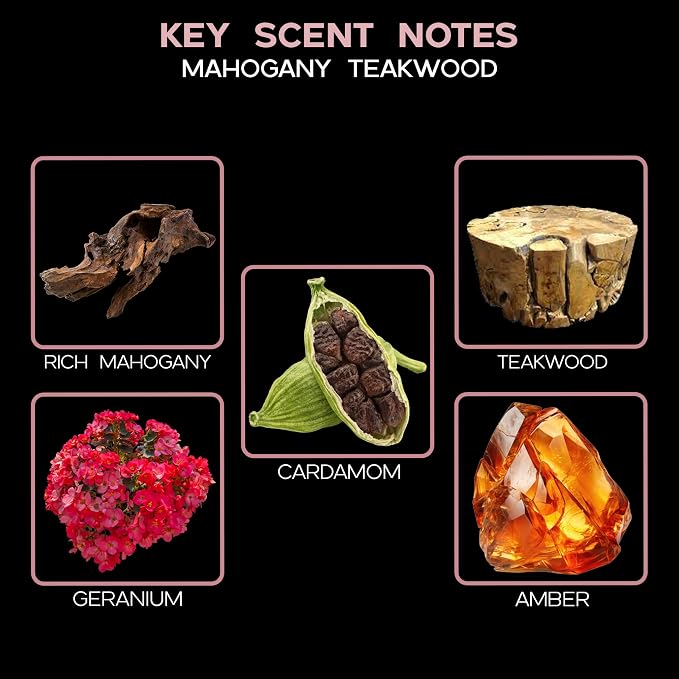 Mahogany Teakwood Reed Diffuser Set, Entryway Decor, Home Fragrance | Mahogany, teakwood, and cardamom profile, guest bathroom, living room, entryway, home aroma