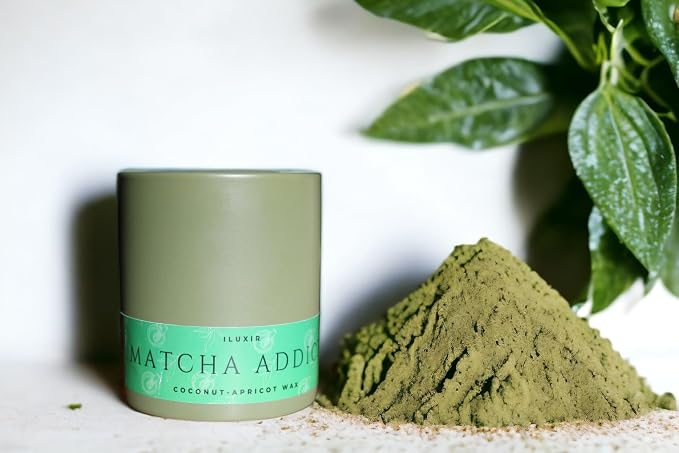 Matcha Scented Candle – Long Burning & Non-Toxic Perfumed Candles, Green Tea, Citrus & Sandalwood, Handcrafted Aromatherapy Candle for Matcha Lovers – (13 oz with Bamboo Lid)
