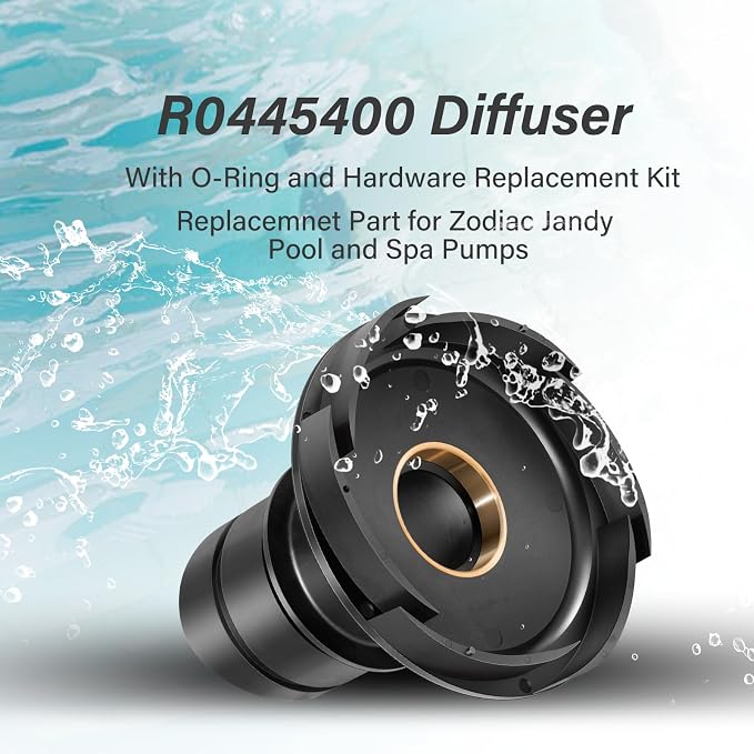 R0445400 Diffuser with O-Ring and Hardware Replacement Kit Fit for Zodiac Jandy ePump, Stealth, PlusHP, Waterfall, MaxHP Series Pumps (R0445400)