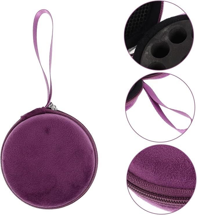 Slot Essential Oil Organizer Bag Portable Velvet Travel Case with Mesh Pocket for Perfume Bottles Nail Polish Storage Smooth Zipper Compact Protective Holder for Home and Office