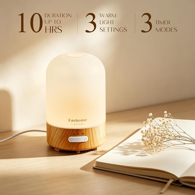 Essential Oil Diffuser for Home, Ultrasonic Cool Mist Air Aromatherapy Humidifier, Mini Scent Air Machine Portable Aroma Diffuser with Changing Lights & Auto Shut-Off for Home Bedroom Office Yoga