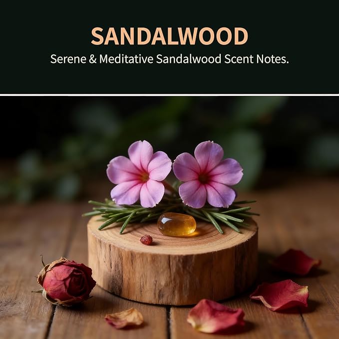Hanging Car Air Freshener 2 Pack, Sandalwood Scent Essential Oil Diffuser Long Lasting & Cute Car Accessories with 2 Vent Clip for Women Men Gift, Odor Eliminator
