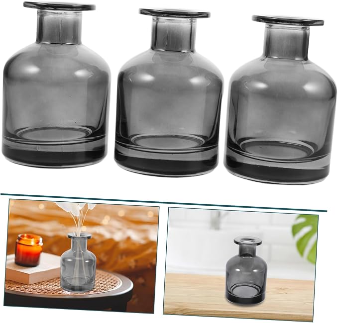 Healeved 3pcs Empty Diffuser Bottle: Jar 150ml Fragrance Container Replacement Accessories for Stroage Diffusers Reed Sticks DIY Crafts Decor