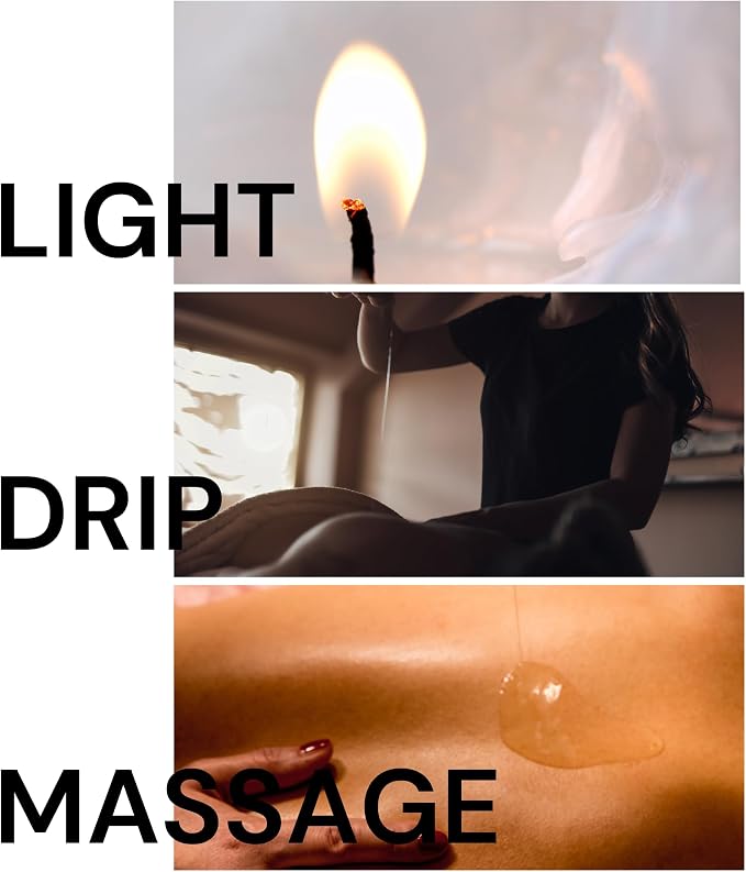 Massage Candle for Date Night 4 oz Peaches & Cream, Oils for Couples Made in USA