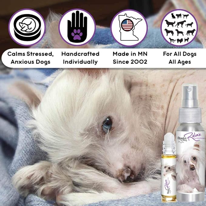 The Blissful Dog Chinese Crested Relax Dog Aromatherapy Spray for Your Dog's Anxiety