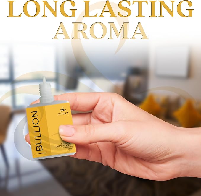 Bullion Car Air Fresheners (Refill) | Affordable Car Air Fresheners for Men | 50ml Diffuser Refill | 6 Months Freshener Long Lasting | Gift-Ready Men's Pefume by Perfa