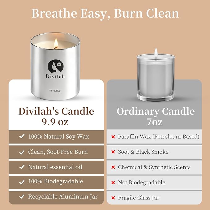 Scented Candles Set 3 Pack, Lavender & English Pear Freesia, 195H Burn Long-Lasting Natural Soy Wax Candles with Essential Oils for Home Relaxation, Stress Relief, Gifts for Women & Men, 29oz
