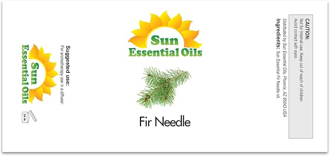 Sun Essential Oils Fir Needle Essential Oil 16oz for Aromatherapy, Diffuser, Muscle Ease, Relaxation