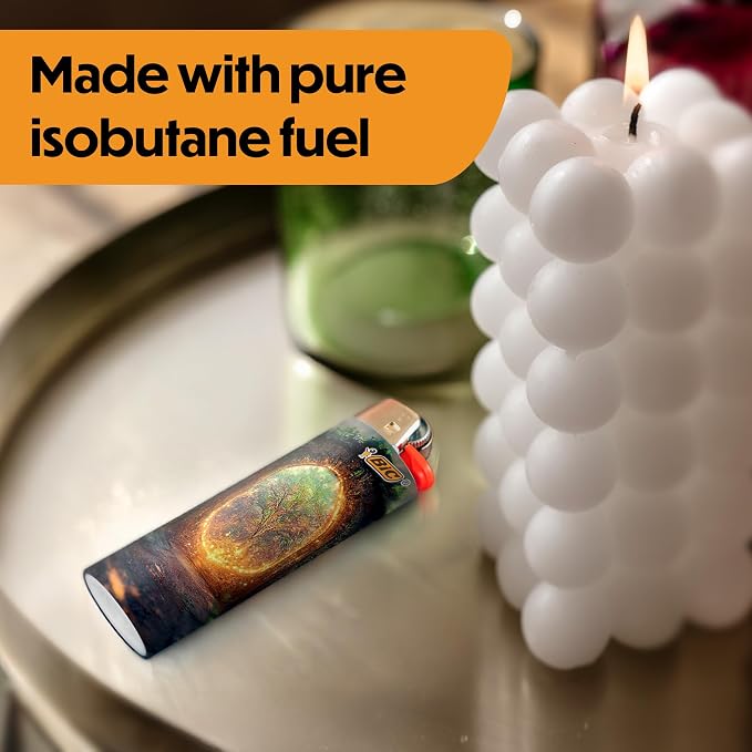 BIC Maxi Pocket Lighters, Cool and Reliable, Whimsical Collection, 8-Pack