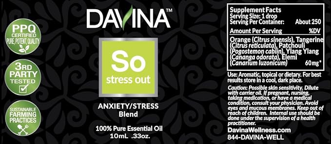 Stress Out Peaceful Essential Oil Roll-on 10ml by Davina - Ready to Go!