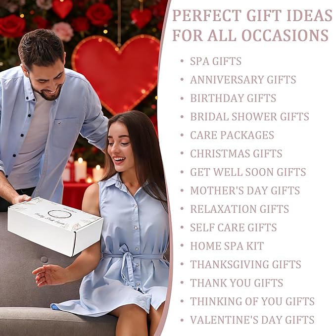Mothers Day Spa Gifts for Women, Bath and Body Gift Basket Birthday Gifts for Women, Mothers Day Coconut Home Spa Set Relaxation Self Care Gift for Woman Mom Wife Sister, Body Care Set for Friends