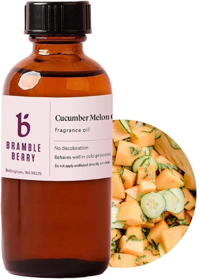 Bramble Berry Cucumber Melon Crisp & Sweet Honeydew Scent for Soap Making, Candles, Lotion, Bath Bombs & Perfume | Skin Safe, Vegan, Paraben & Phthalate Free, DIY Craft Essential
