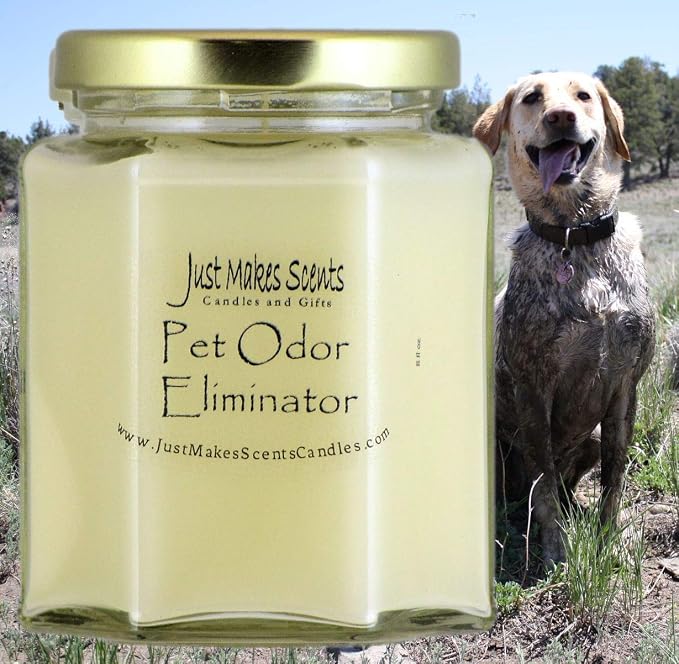Pet Odor Eliminator Candle - Odor Eliminating Candles for Home - Neutralizes Cigarette, Food, and Pet Smells | Natural Soy Wax Candle, Hand Poured in The USA