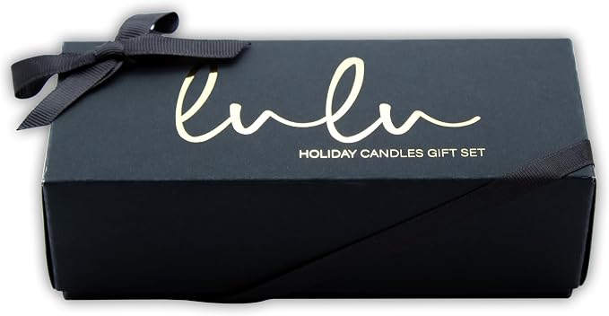 Lulu Candles | Holiday, Pineapple Evergreen, Pumpkin Chai | Luxury Scented Soy Jar Candle | Hand Poured in The USA | Highly Scented (Holiday Gift Set - 3 PC, 2.7 Oz. Votives)