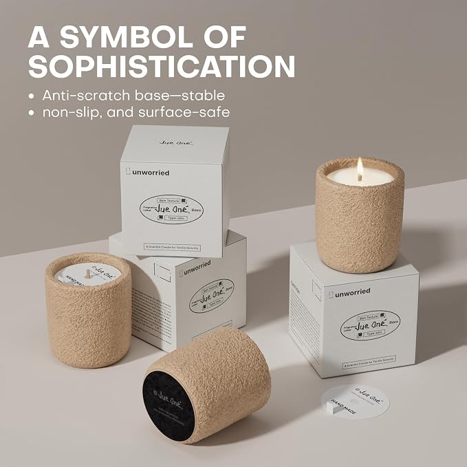 Scented Candles for Home, Natural Soy Wax Candle Gift, Non-Toxic Cement Jar Candles, Luxury Aromatherapy for Stress Relief, Highly Scented, Gifts for Women and Men