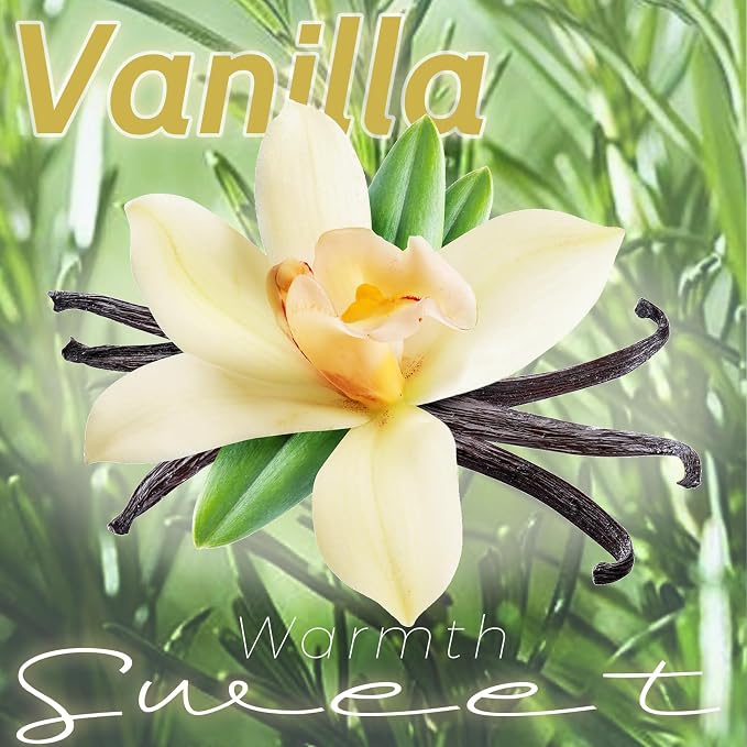 DARJEN Vanilla Candles for Home- 6.3oz 42H Natural Soy Wax Aromatherapy Jar Candle with Strong Scent, Decorative Aesthetic Candles for Living Room, Gathering, Kitchen, Luxury Gift for Women