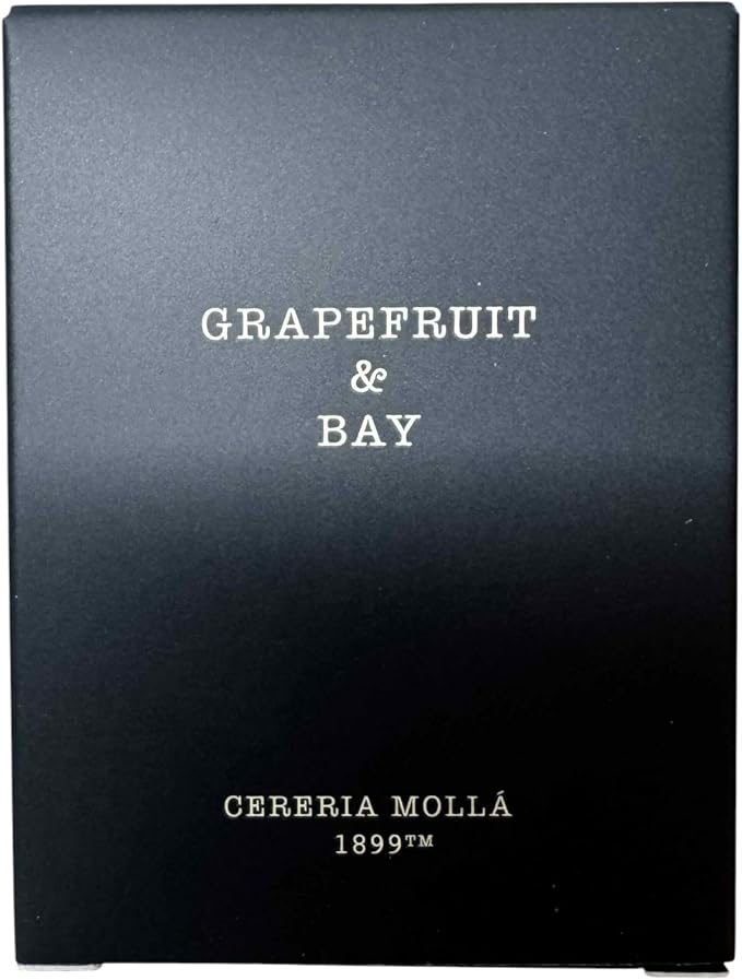 Cereria Molla Scented Candle Travel Size 2.4 oz - Luxury Home Fragrances - Handmade EU (Grapefruit & Bay)