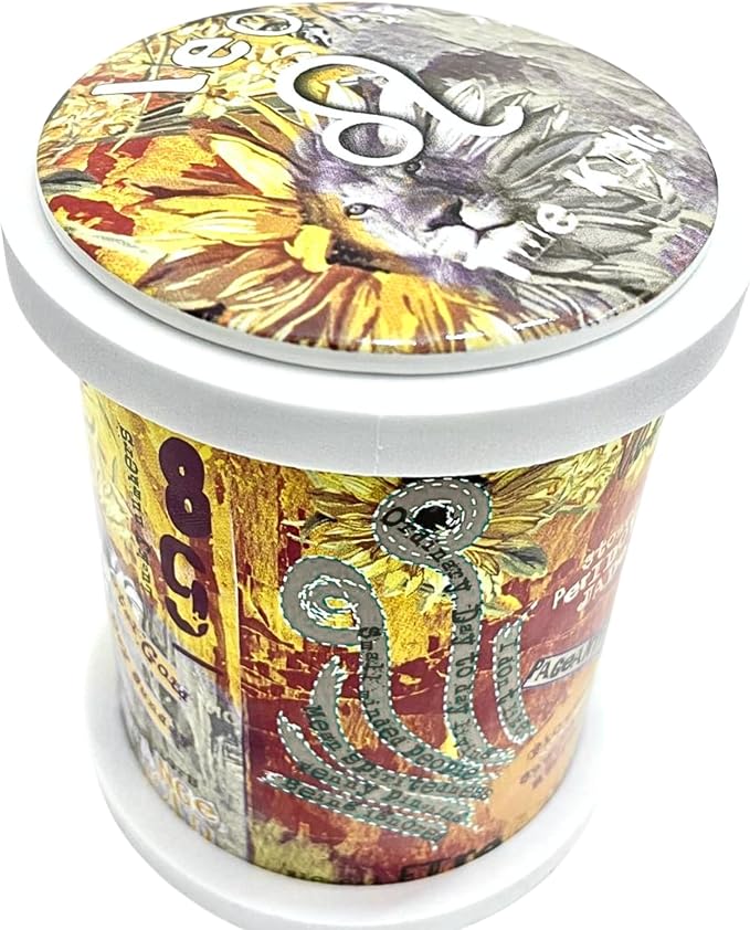 Leo Zodiac Candle – Jasmine Scented Soy Candle – Astrology Gift for Women – 80 Hour Burn – Reusable Ceramic Jar