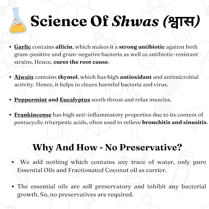 Shwas Cold Sore Throat Relief Roll On Essential Oil for Cough & Congestion, Eucalyptus, Peppermint Frankincense Essential Oil Blend for Breathing Comfort, Adults & Kids 10ml / 0.33 fl oz