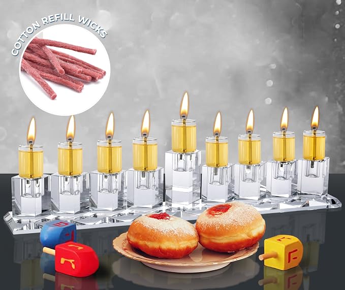 Ner Mitzvah Cotton Refill Wicks for Small Tzinores Holders, Stand Up Replacement Wicks for Oil Cup Candle Lighting, Multipurpose Use (Pack of 50)