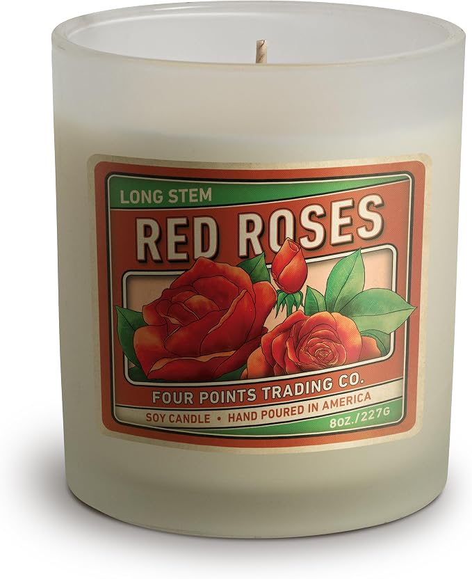 Rose 8 Oz Scented Soy Aromatherapy Candle w/Jar