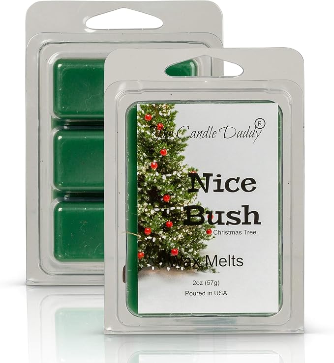 The Candle Daddy Nice Bush - Pine Blue Spruce Scent - Maximum Scented Wax Melt Cubes - 2 Ounce - Dirty Santa Claus Christmas