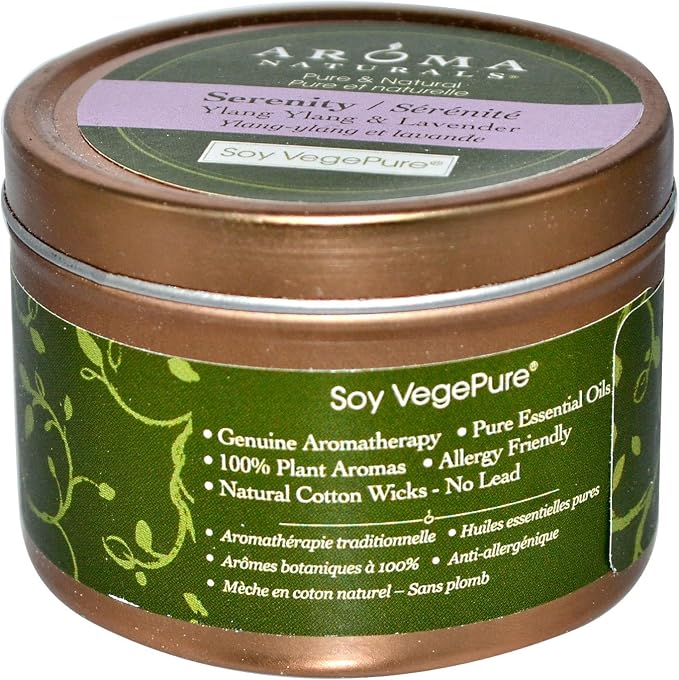Aroma Naturals Travel Tins Candle Serenity Purple, 1 Container