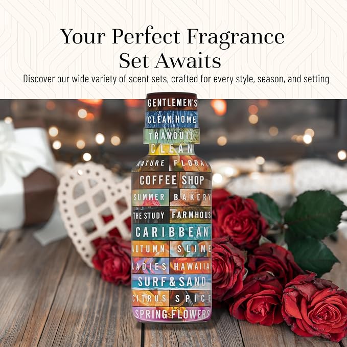 P&J Trading Fragrance Oils for Diffusers for Home Love Set Fragrance Scents for Candle Making - Soap Making Supplies - Car Diffuser Scents - Essential Home Gift Set - Amber, Lotus Blossom & More