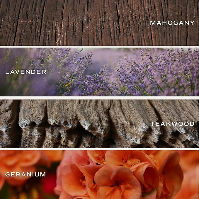 Sweet Water Decor Love You Scented Candles - Soy Candles with Fresh Lavender, Geranium, Warm Mahogany and Earthy Teakwood - Candle Wax with 70 Hours Burn Time - 15Oz Red Matte Jar Wax Candle