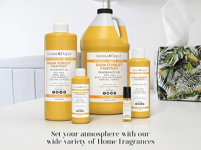 Aroma Depot Rainforest Fantasy Perfume/Body Oil (7 Sizes) Our Interpretation, Premium Quality Uncut Fragrance Oil (2 Ounce Plastic Bottle (60ml))