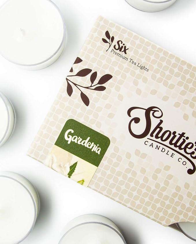 Pure Gardenia Premium Tealight Candles Bulk Pack - Highly Scented with Essential & Natural Oils - 24 White Tea Lights - Beautiful Candlelight - Made in the USA - Flower & Floral Collection