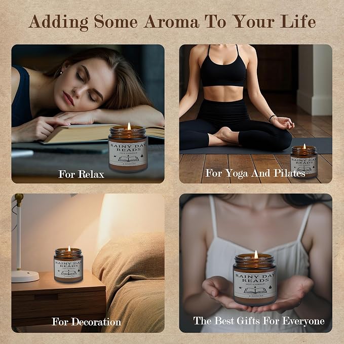 Book Lover Candle,Book Lovers Gift Ideas, Candle for Women, Reading Gifts, Birthday Gifts, Holiday, Scented Candles for Men, Women, Librarian