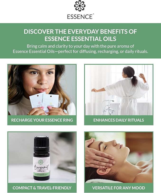 Essence Bergamot Essential Oil, 5 ml | Aromatherapy Oil for Diffusers & Personal Use | Natural Fragrance for Relaxation, Clarity & Wellness | Made in USA | Citrus Scent