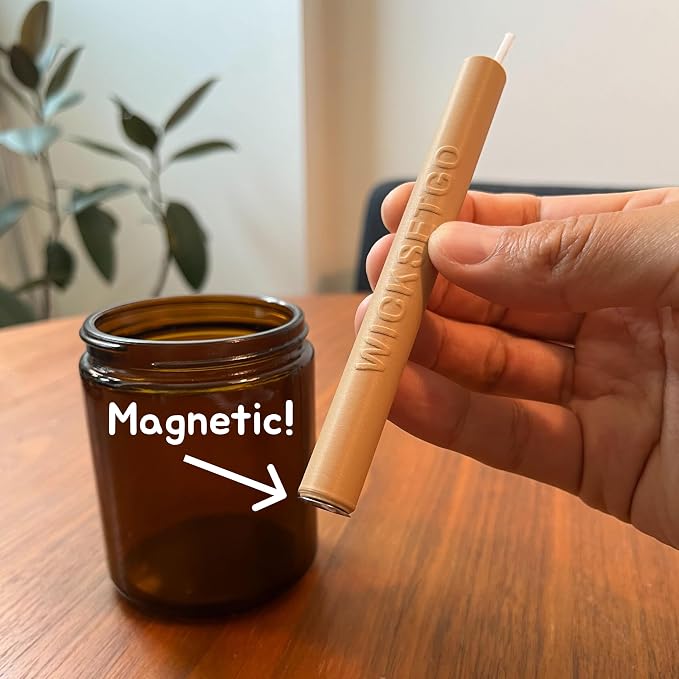 Candle Wick Sticking Placement Magnetic Tool Centering Tube for Aligning String Wick Sticker Inside Jars Cups Containers for Candle Making (String Wick)