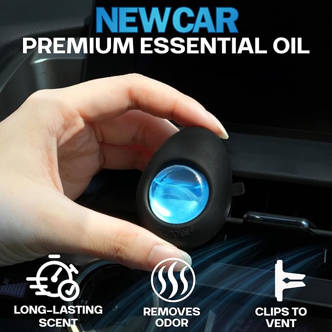 Air Jungles Car Air Freshener Vent Clip 4 Count, Variety Scent for Men and Women, Natural Fragrance with Essential Oil, Long-Lasting Car Odor Eliminator, Up to 120 Days