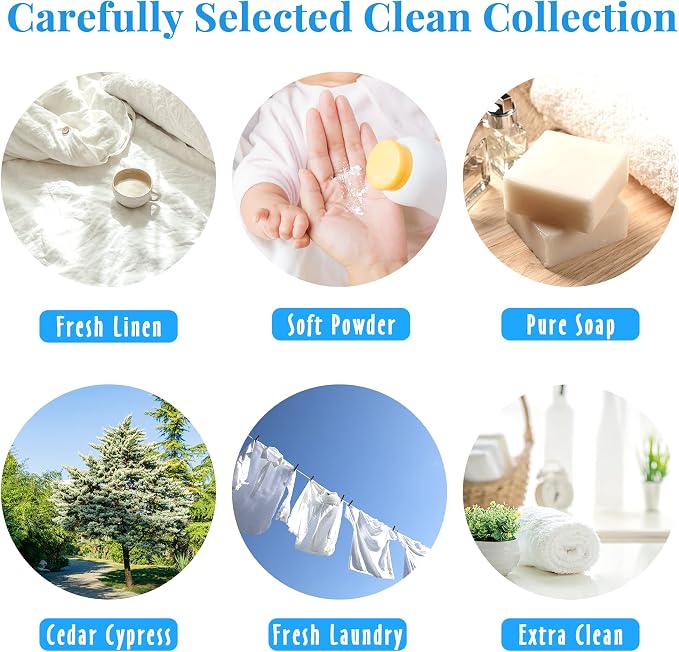 MitFlor Fragrance Oil Set of 6 Premium Essential Oils—Clean Collection | IFRA Certified, for diffusers, soap candle making