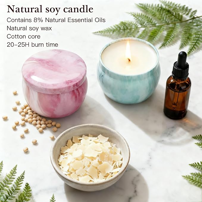 Aromatherapy Candle Gift Set for Women, Pack of 2, 16 Pack Fruity Floral Soy Wax Candles