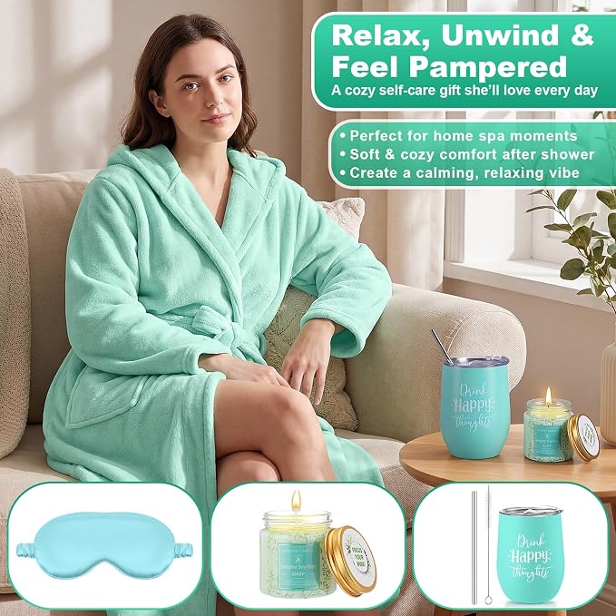 11 Pcs Birthday Gift for Women Mother Gifts Set Spa Gift Baskets for Women Get Well Care Package for Mom Her Wife Friend